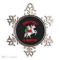 Christmas Is Magical Unicorn Santa Claus Ornament thumb 0