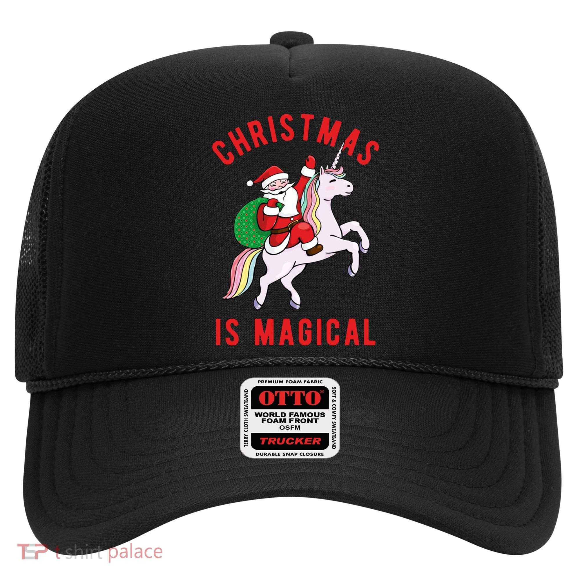 Christmas Is Magical Unicorn Santa Claus Hat