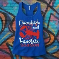 Crawfish Is My Favorite Season Lobster Crayfish Yabbies Meaningful Gift Women's Tank Top thumb 3