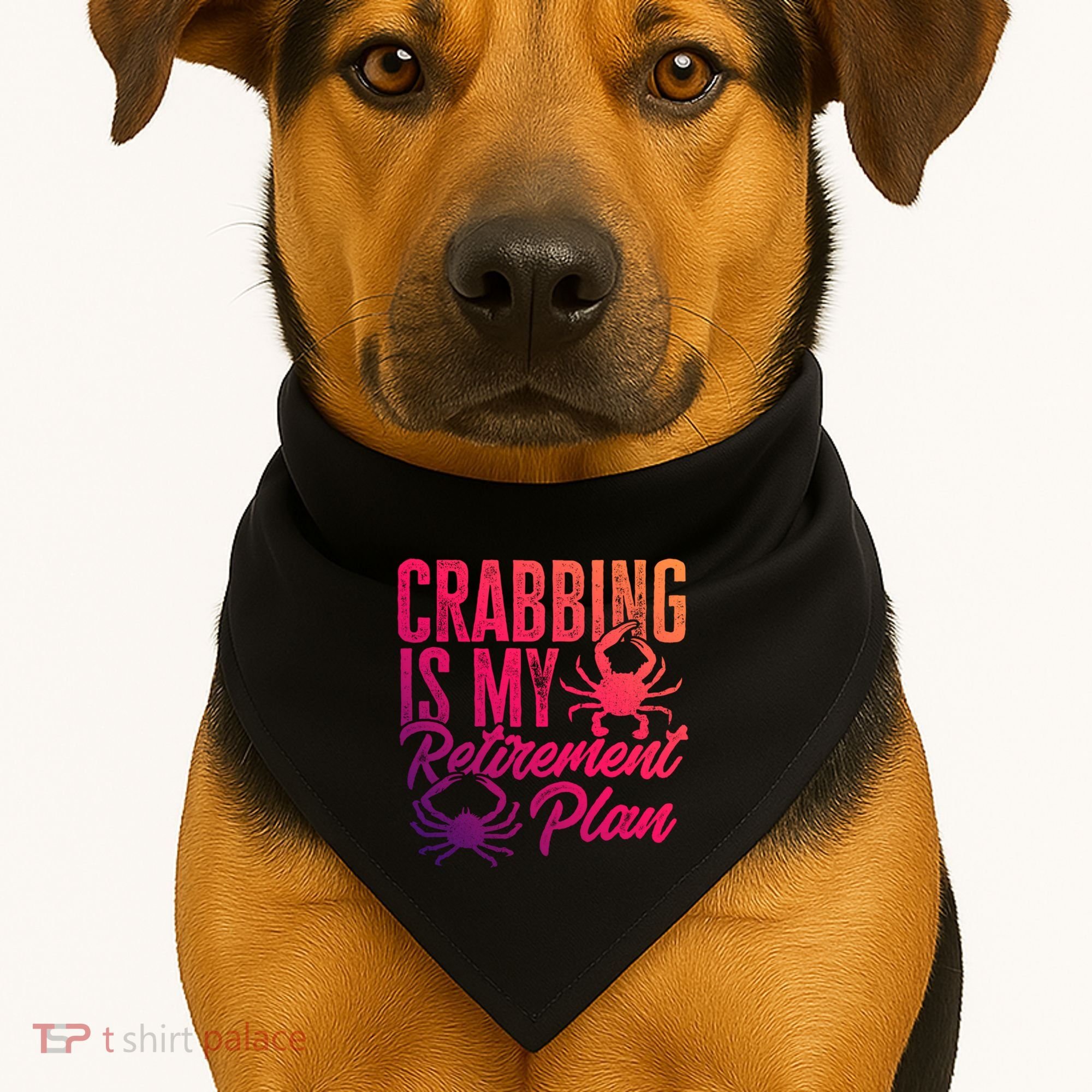 Crabbing Is My Retiret Plan Crab Hunter Gift USA-Made Doggie Bandana