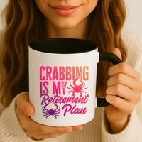 Crabbing Is My Retiret Plan Crab Hunter Gift Coffee Mug thumb 3