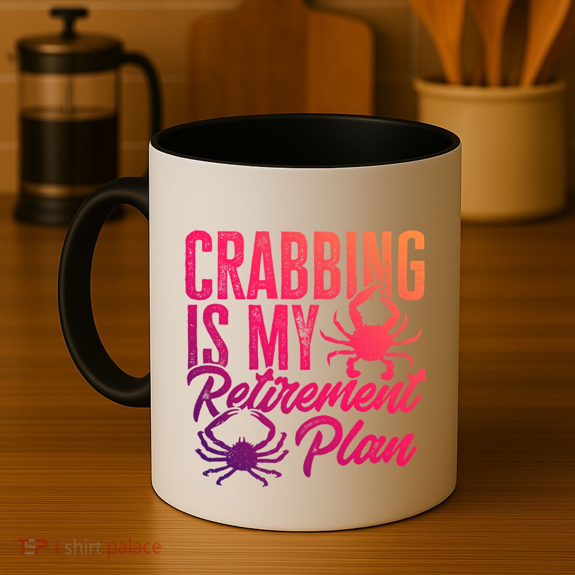 Crabbing Is My Retiret Plan Crab Hunter Gift Coffee Mug
