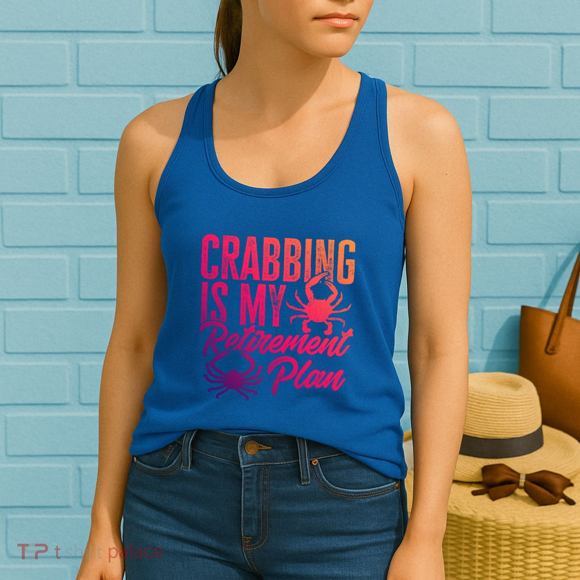 Crabbing Is My Retiret Plan Crab Hunter Gift Women's Tank Top