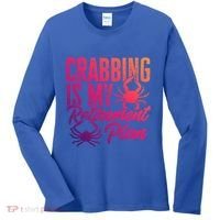 Crabbing Is My Retiret Plan Crab Hunter Gift Women's Long Sleeve Shirt thumb 0