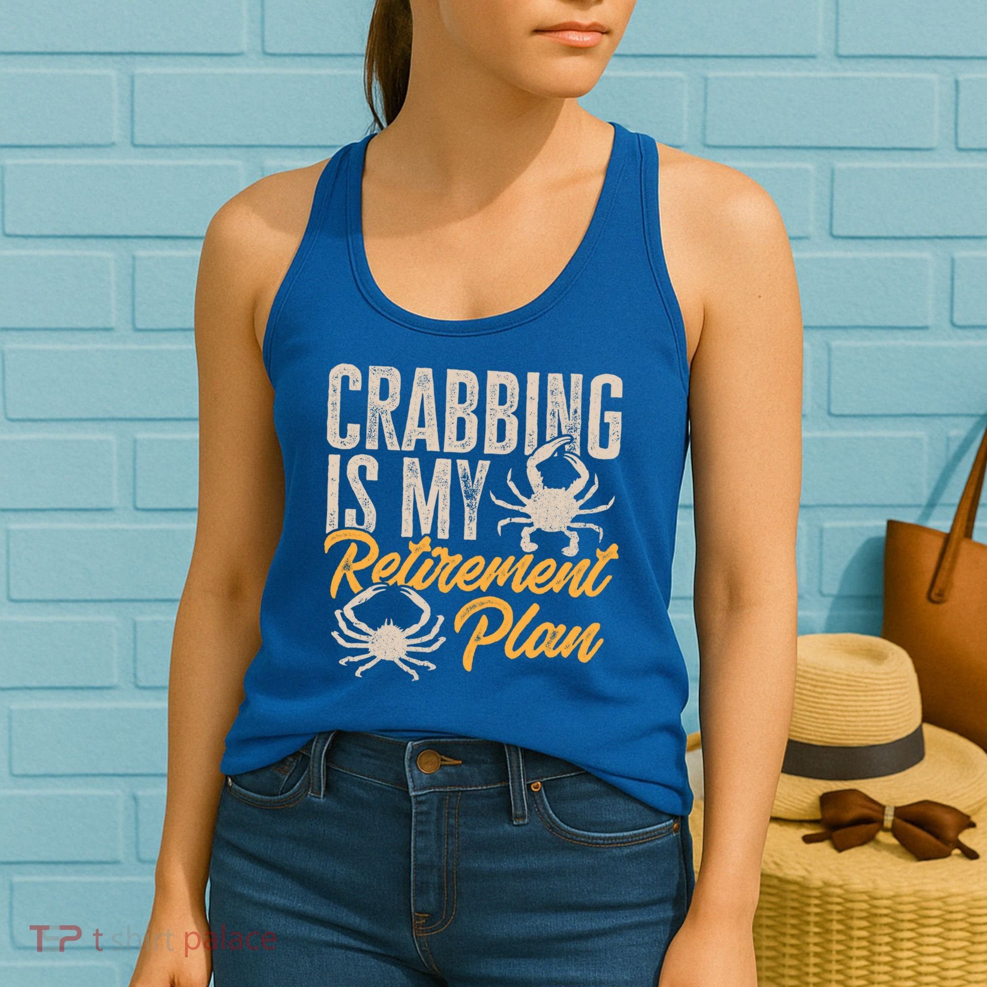 Crabbing Is My Retiret Plan Crab Hunter Gift Women's Tank Top