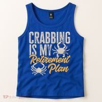 Crabbing Is My Retiret Plan Crab Hunter Gift Tank Top thumb 2