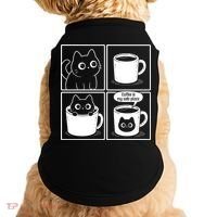 Coffee Is My Safe Place Cat Meme Doggie Tank thumb 0
