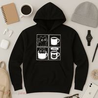 Coffee Is My Safe Place Cat Meme Hoodie thumb 3