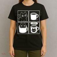 Coffee Is My Safe Place Cat Meme T-Shirt thumb 4