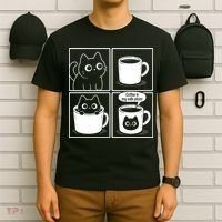 Coffee Is My Safe Place Cat Meme T-Shirt thumb 6