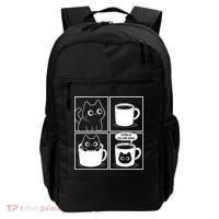 Coffee Is My Safe Place Cat Meme Backpack thumb 0