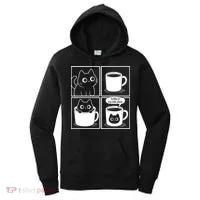 Coffee Is My Safe Place Cat Meme Women's Hoodie thumb 0