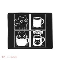 Coffee Is My Safe Place Cat Meme Mousepad thumb 0