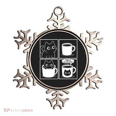 Coffee Is My Safe Place Cat Meme Ornament