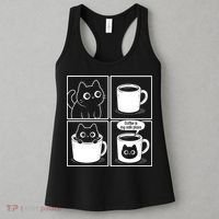 Coffee Is My Safe Place Cat Meme Women's Tank Top thumb 3