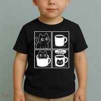 Coffee Is My Safe Place Cat Meme Toddler T-Shirt thumb 2