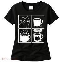 Coffee Is My Safe Place Cat Meme Women's T-Shirt thumb 0