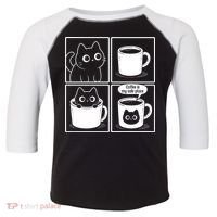 Coffee Is My Safe Place Cat Meme Toddler Fine Jersey T-Shirt thumb 0