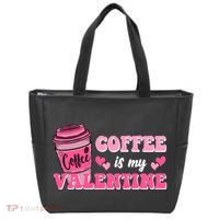 Coffee Is My Valentine Retro Cute Tote Bag thumb 0