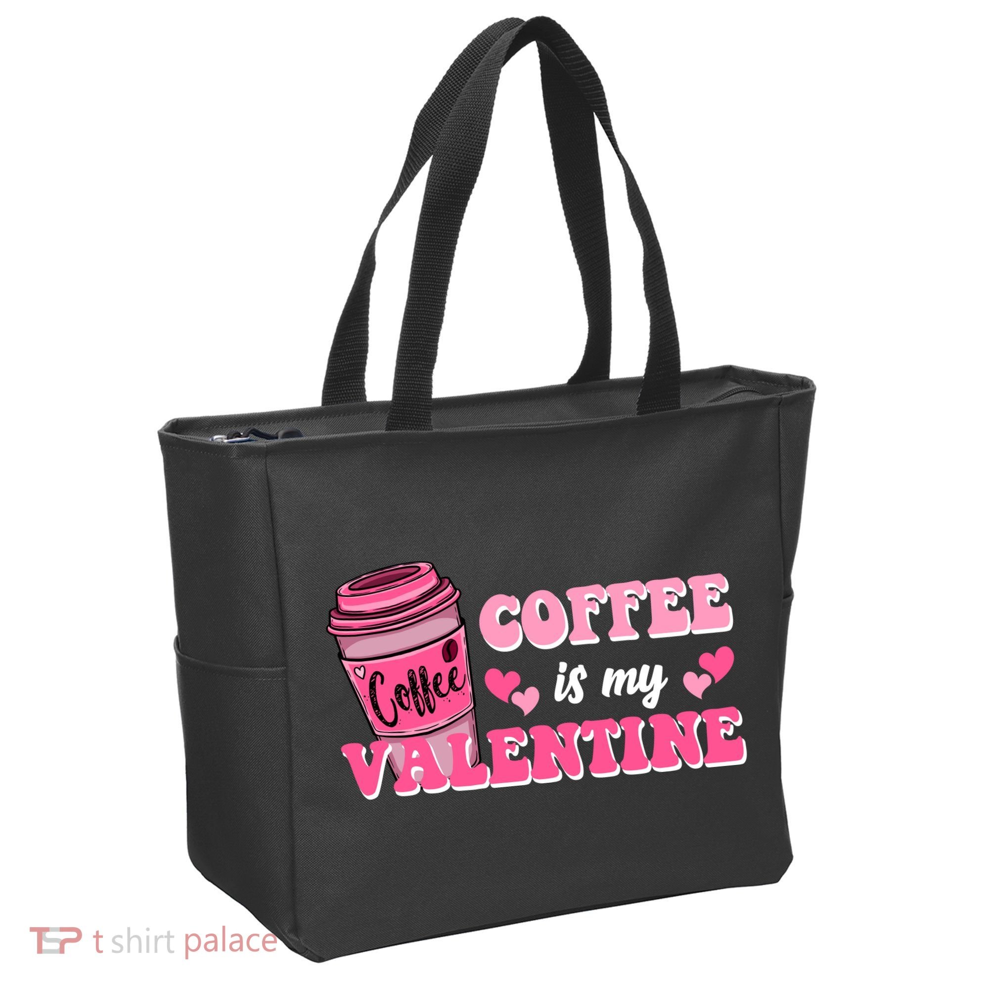 Coffee Is My Valentine Retro Cute Tote Bag
