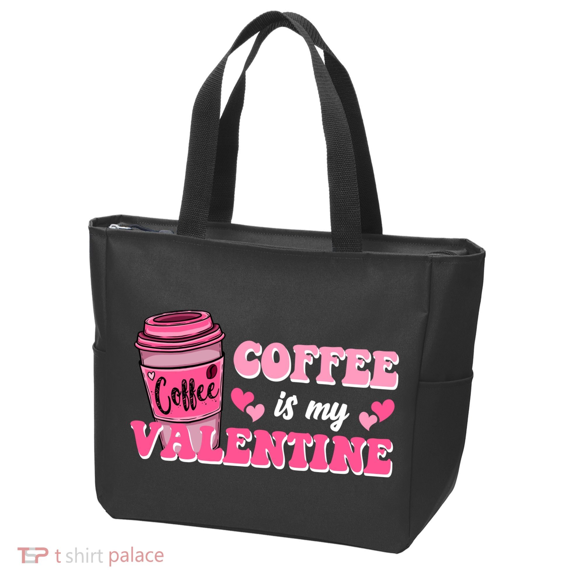 Coffee Is My Valentine Retro Cute Tote Bag