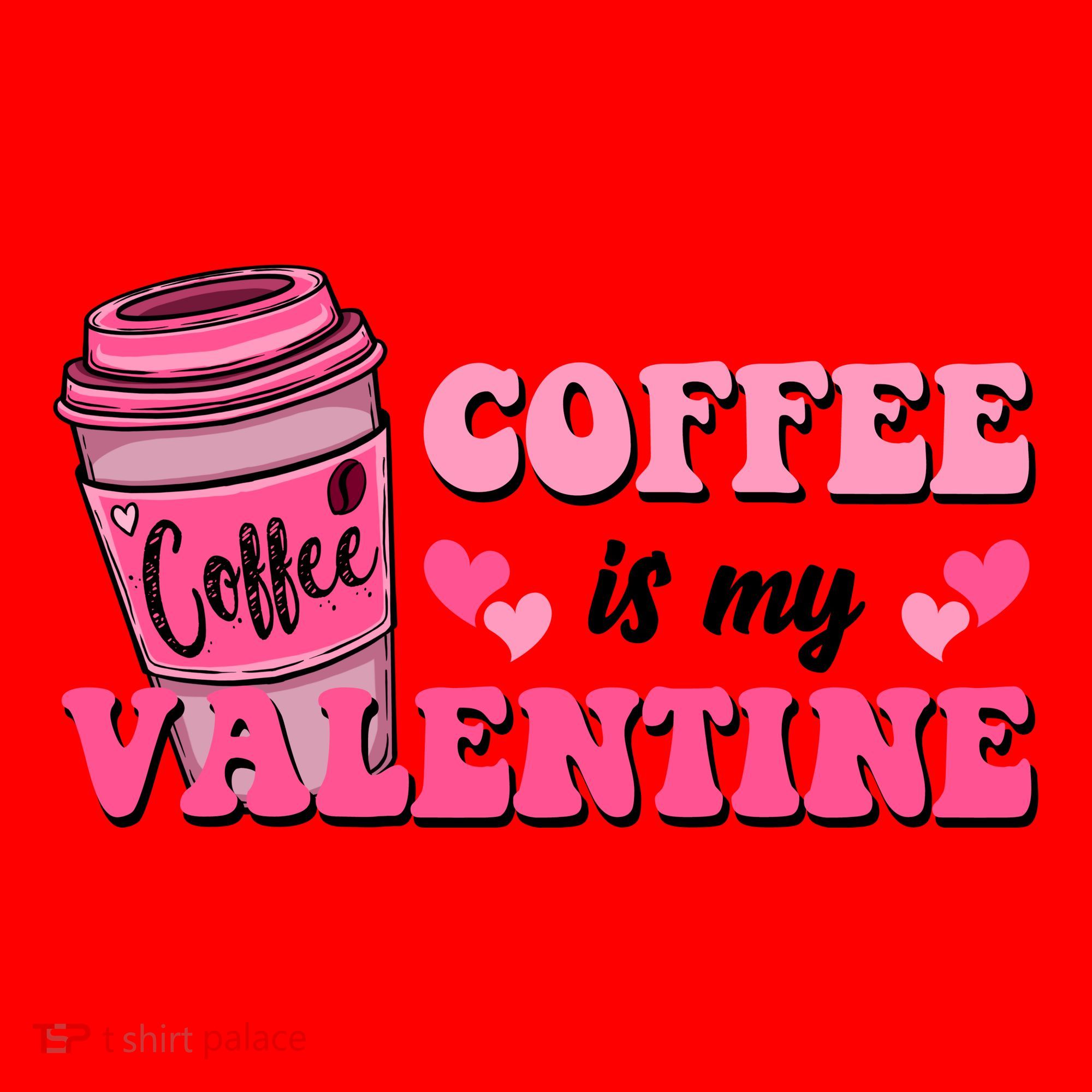Coffee Is My Valentine Retro Cute Santa Hat