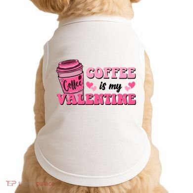 Coffee Is My Valentine Retro Cute Doggie Tank