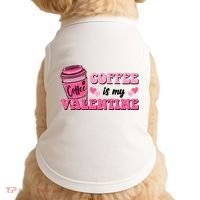 Coffee Is My Valentine Retro Cute Doggie Tank thumb 0