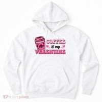 Coffee Is My Valentine Retro Cute Hoodie thumb 0