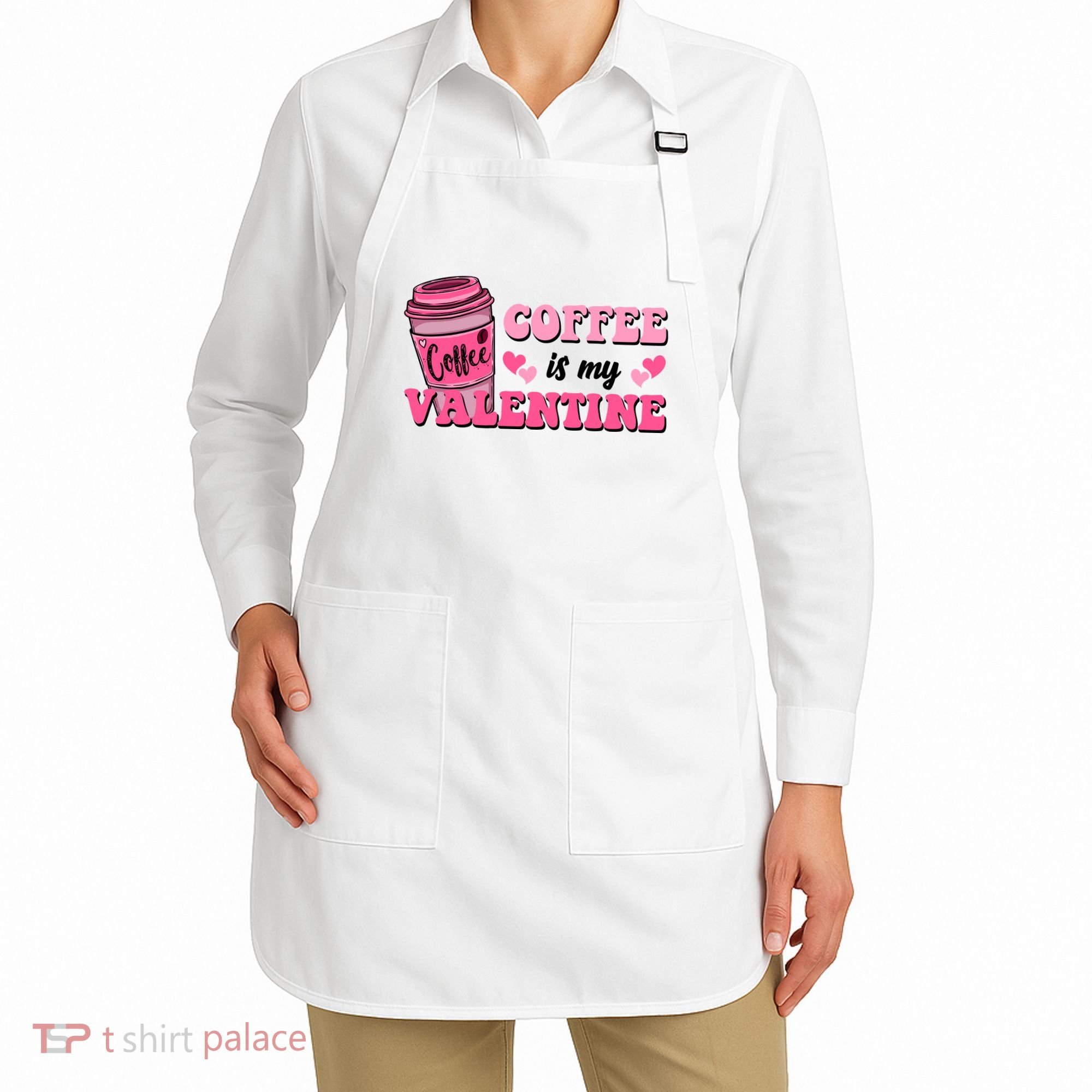 Coffee Is My Valentine Retro Cute Apron