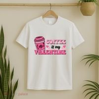 Coffee Is My Valentine Retro Cute T-Shirt thumb 2