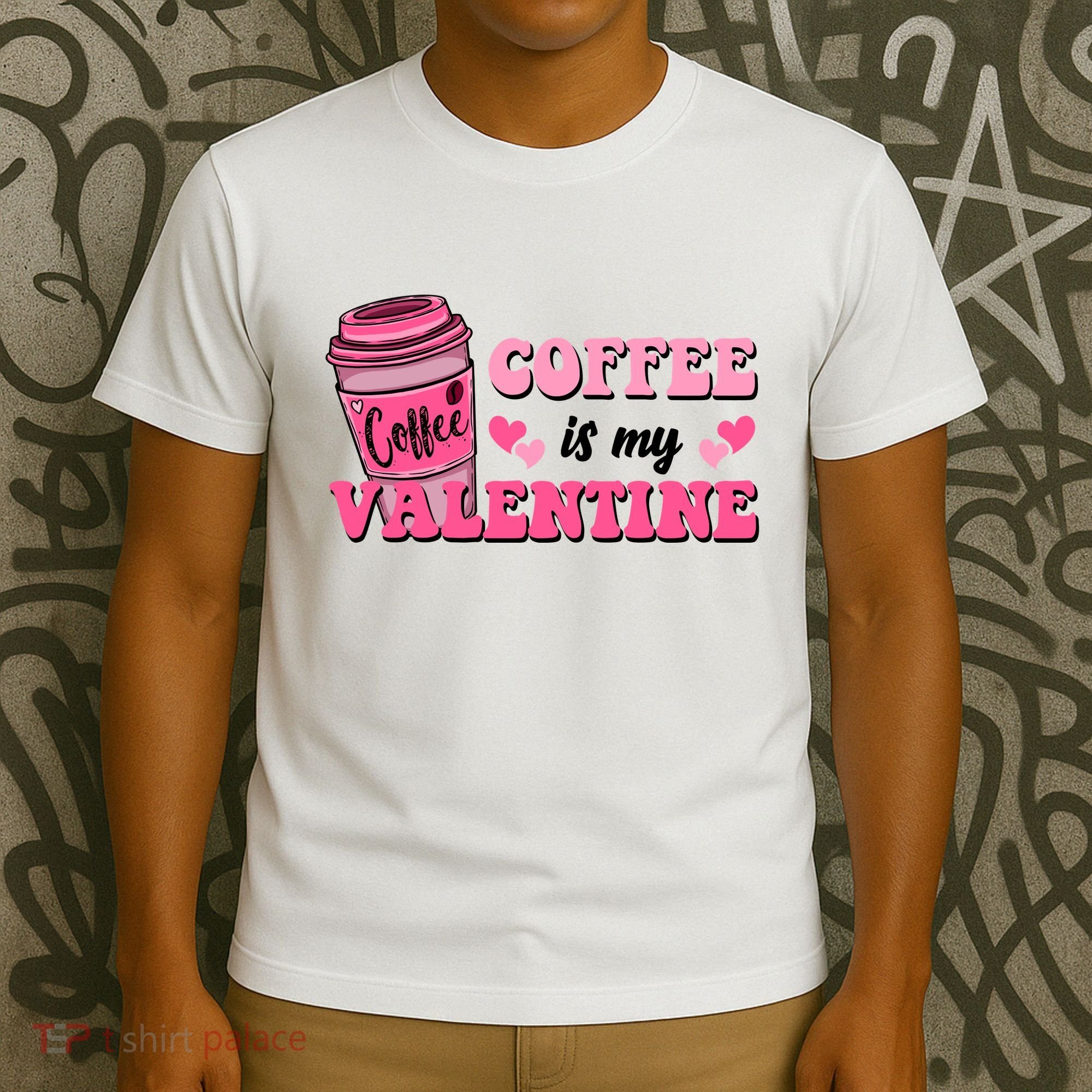 Coffee Is My Valentine Retro Cute T-Shirt