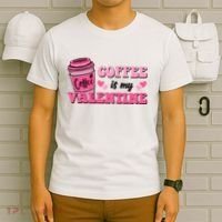 Coffee Is My Valentine Retro Cute T-Shirt thumb 6