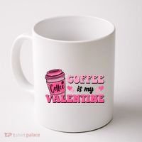 Coffee Is My Valentine Retro Cute Coffee Mug thumb 0