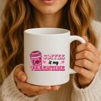 Coffee Is My Valentine Retro Cute Coffee Mug thumb 3