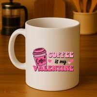 Coffee Is My Valentine Retro Cute Coffee Mug thumb 4