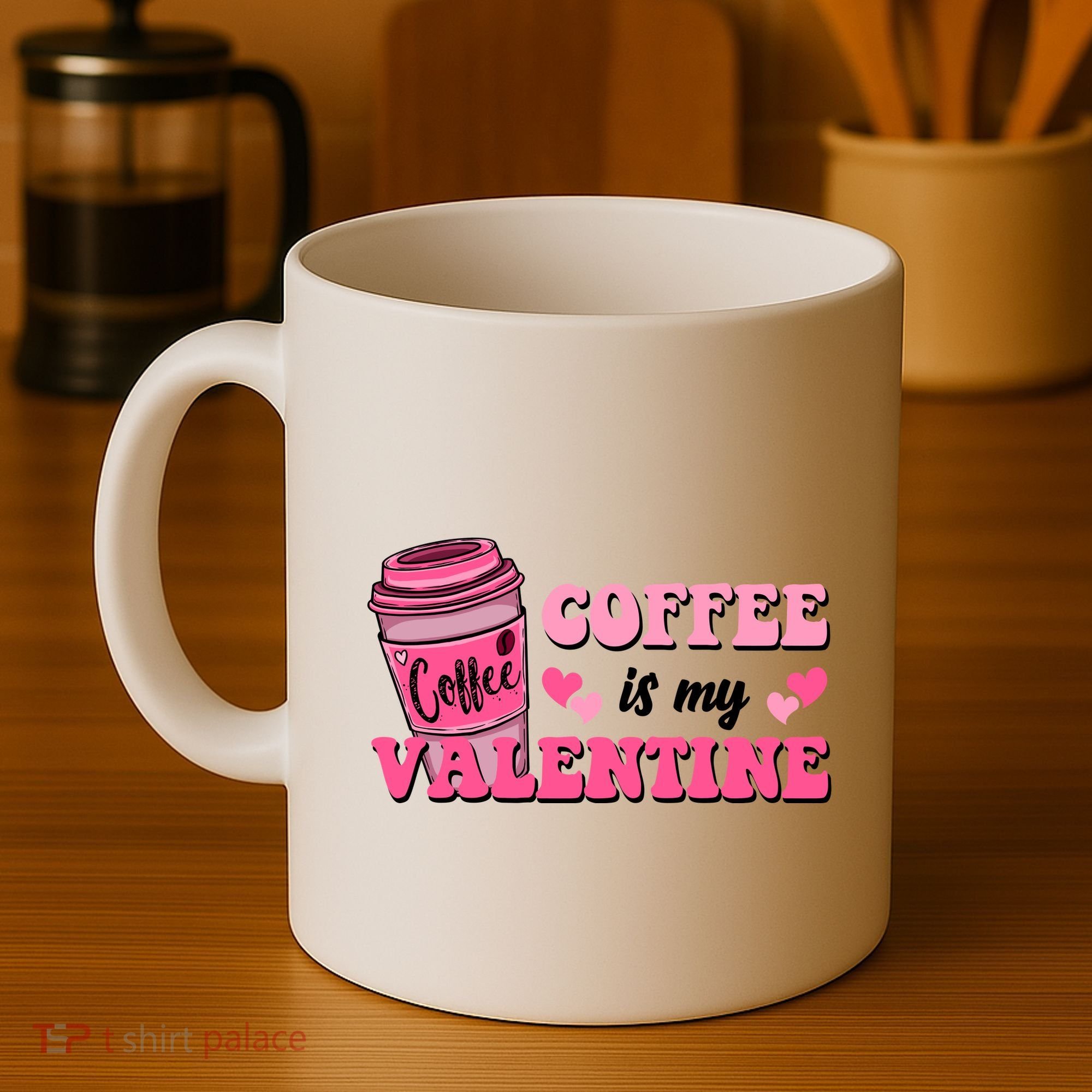 Coffee Is My Valentine Retro Cute Coffee Mug