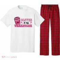 Coffee Is My Valentine Retro Cute Pajama Set thumb 0