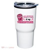 Coffee Is My Valentine Retro Cute Tumbler thumb 0