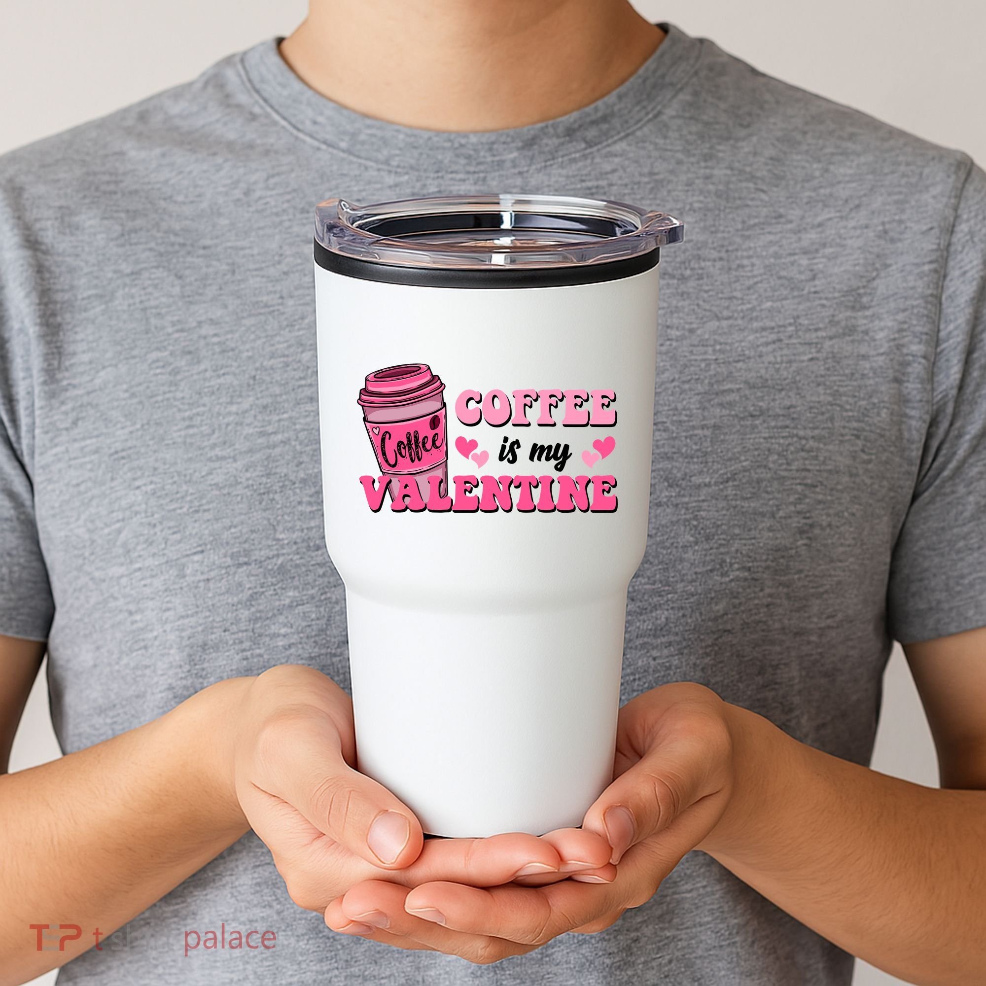 Coffee Is My Valentine Retro Cute Tumbler