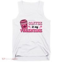 Coffee Is My Valentine Retro Cute Tank Top thumb 0