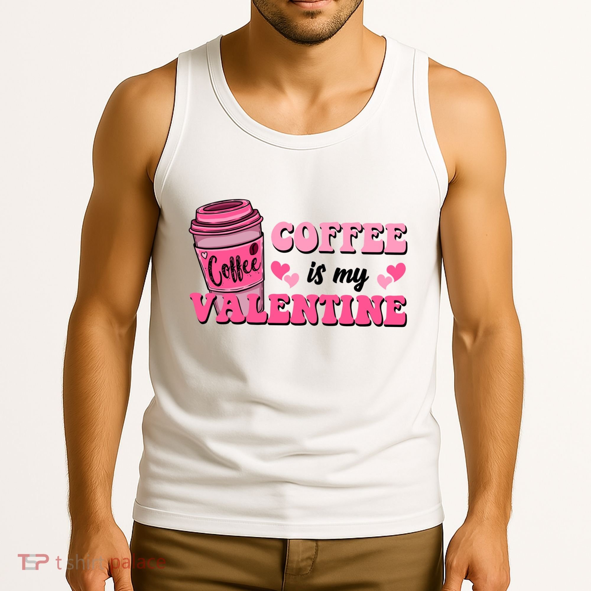 Coffee Is My Valentine Retro Cute Tank Top