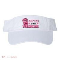 Coffee Is My Valentine Retro Cute Visor thumb 0