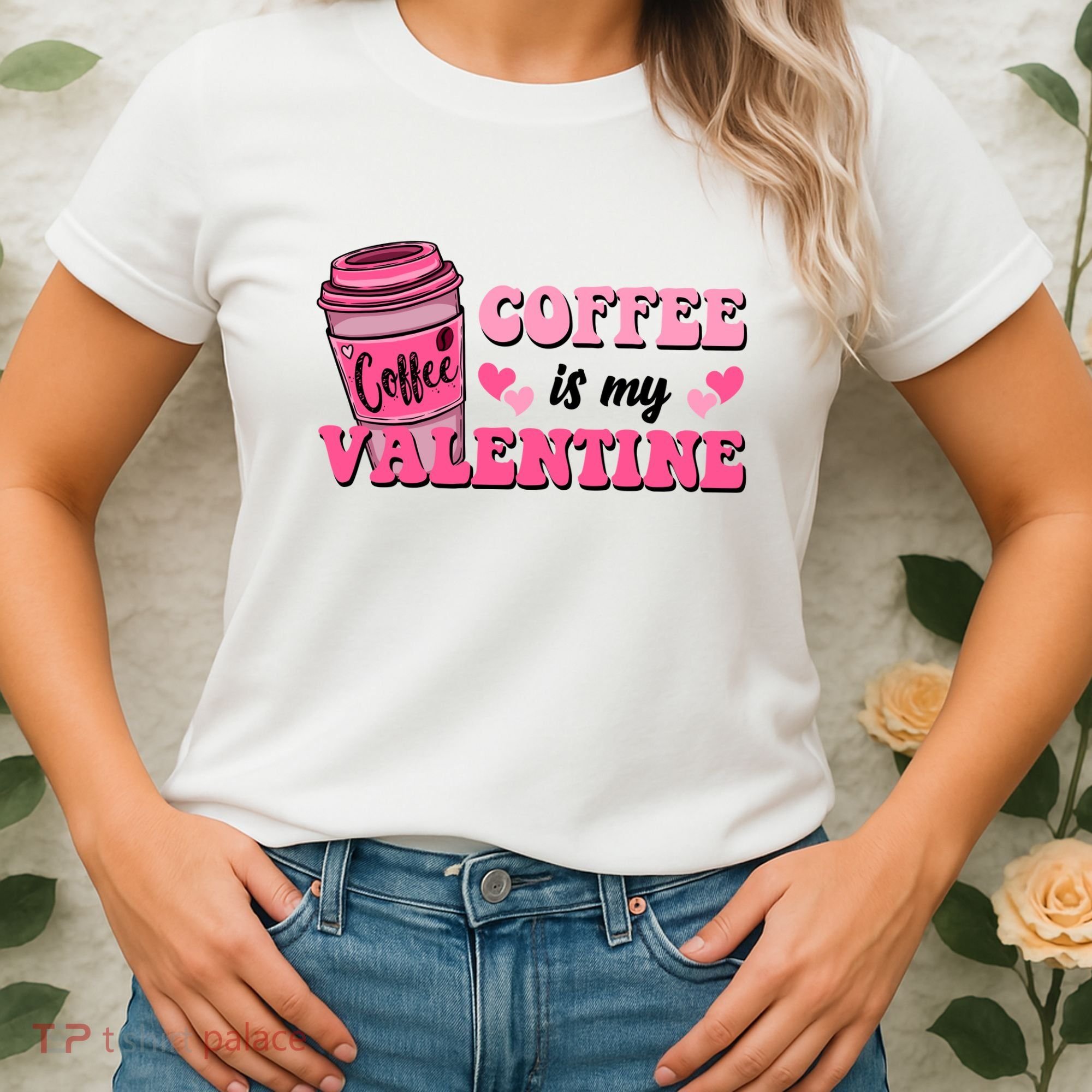 Coffee Is My Valentine Retro Cute Women's T-Shirt