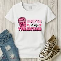 Coffee Is My Valentine Retro Cute Women's T-Shirt thumb 3