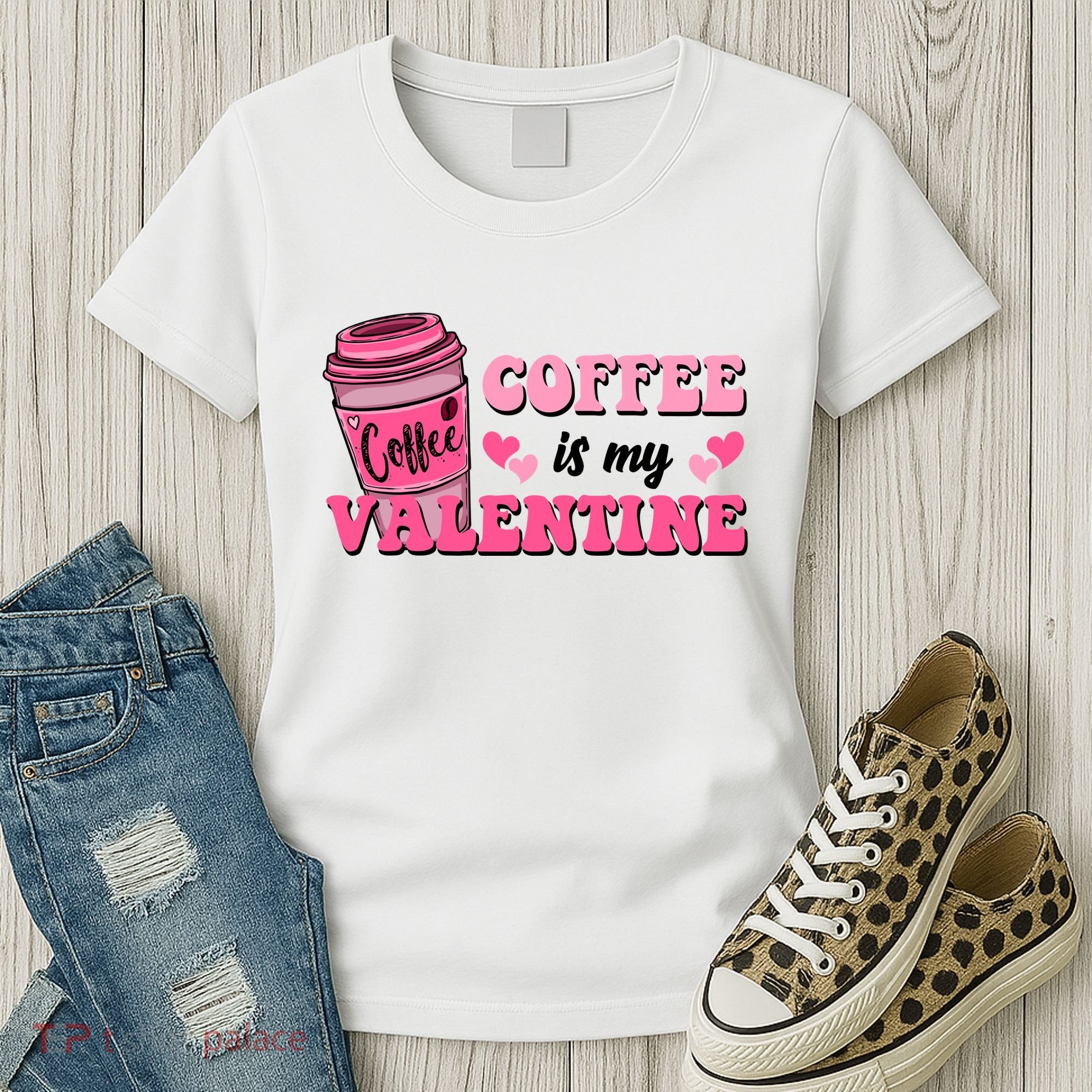 Coffee Is My Valentine Retro Cute Women's T-Shirt