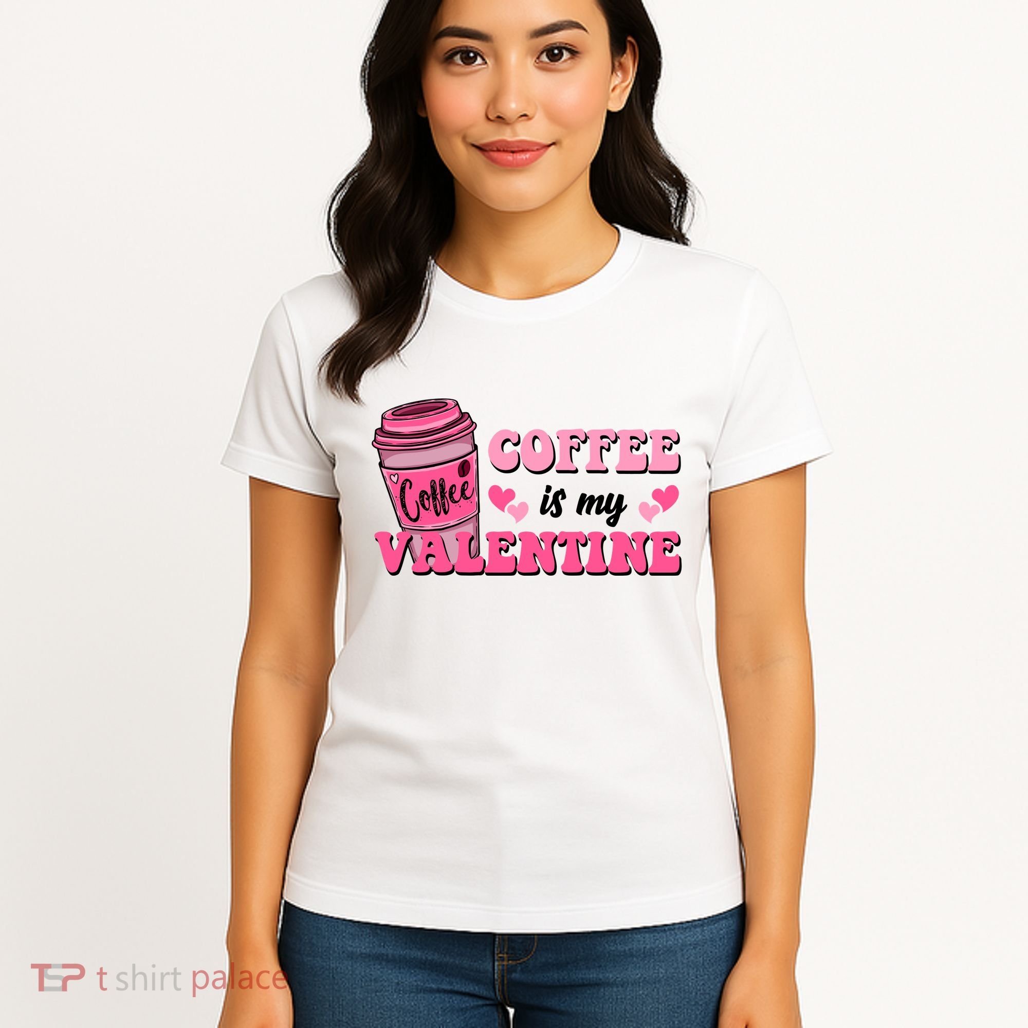 Coffee Is My Valentine Retro Cute Women's T-Shirt