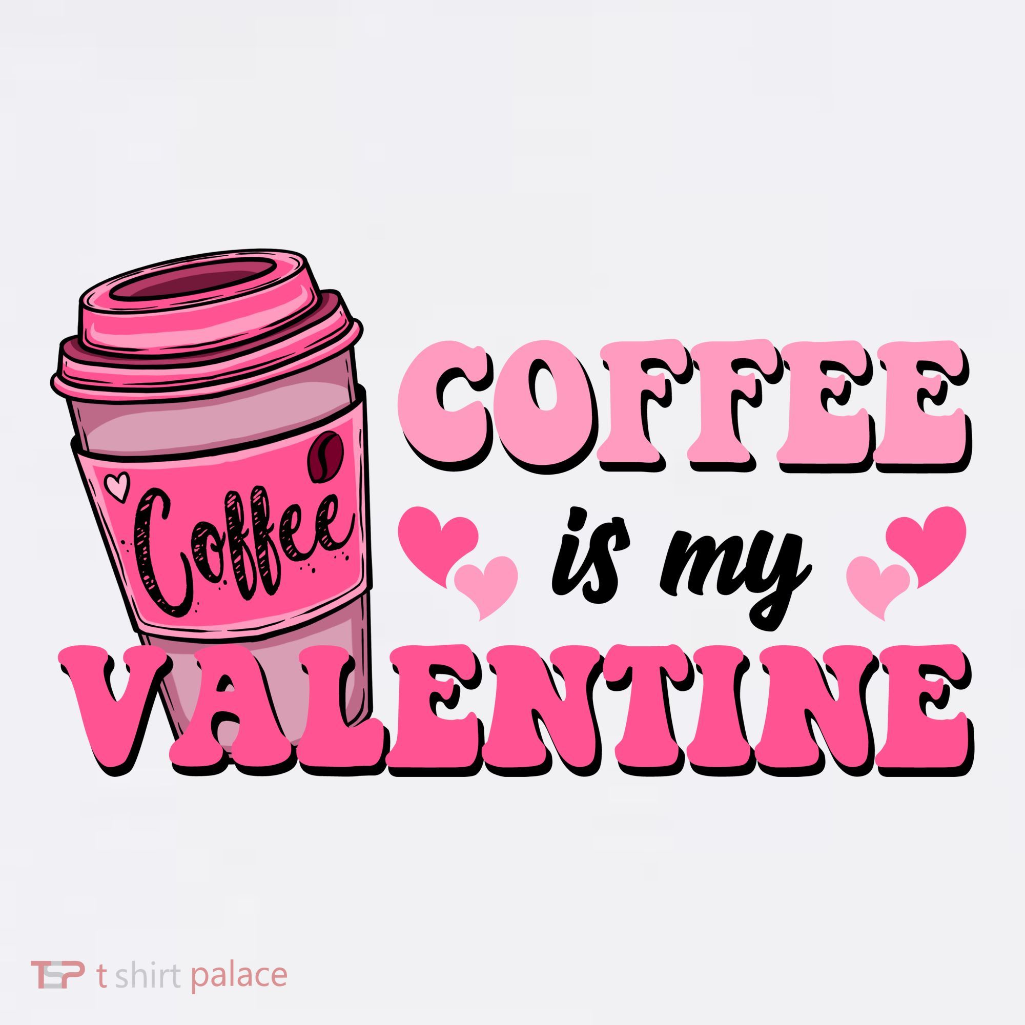 Coffee Is My Valentine Retro Cute Women's T-Shirt