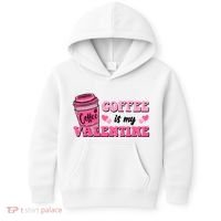 Coffee Is My Valentine Retro Cute Kids Hoodie thumb 0