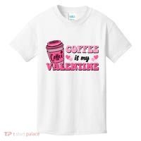 Coffee Is My Valentine Retro Cute Kids T-Shirt thumb 0